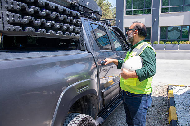 istock The engineer is waiting next to his car 2223088762