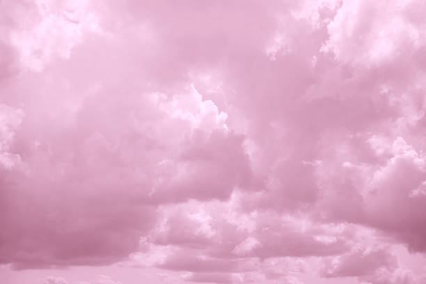 Clouds in the sky in close-up. Purple color.