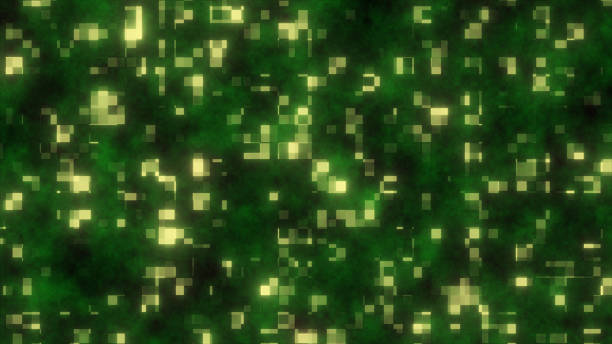 istock Green color Abstract digital glowing particles hi-tech technology background, looped tech background 2223098156