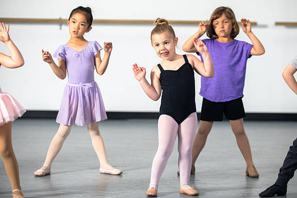 istock Elementary aged children practicing ballet and theatre combo class in a dance studio 2223102185