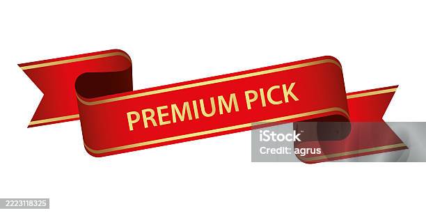 Top Pick Ribbon Premium Pick Round Ribbon Banner With Gold Frame Stock Illustration ...