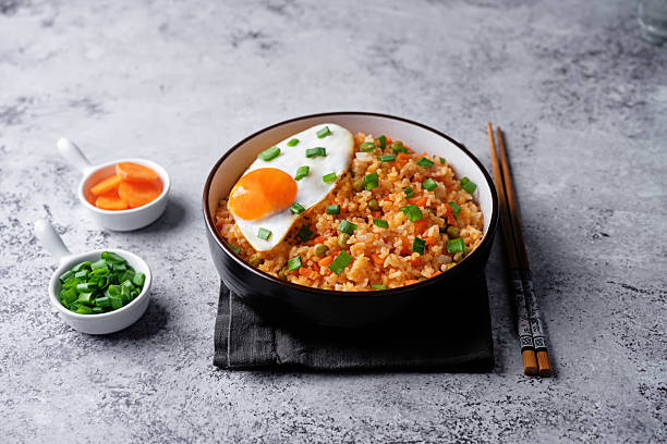 istock Vegetables fried rice with fried eggs, asian food 2223119622