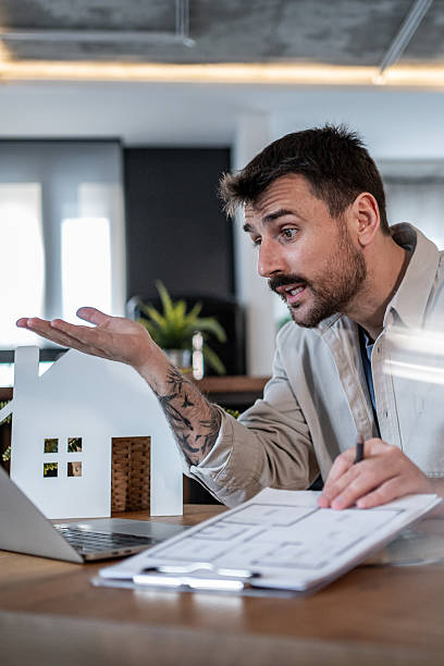 istock Architect presenting a new real estate project during a video call 2223122891