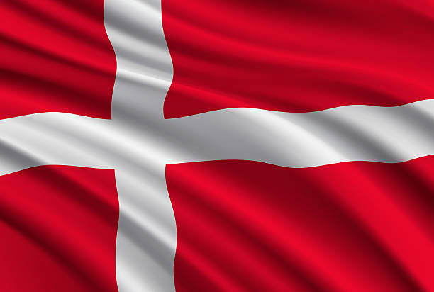 istock Flag of Denmark. Vector Waving Flag Background. High detailed Realistic Illustration 2223124480