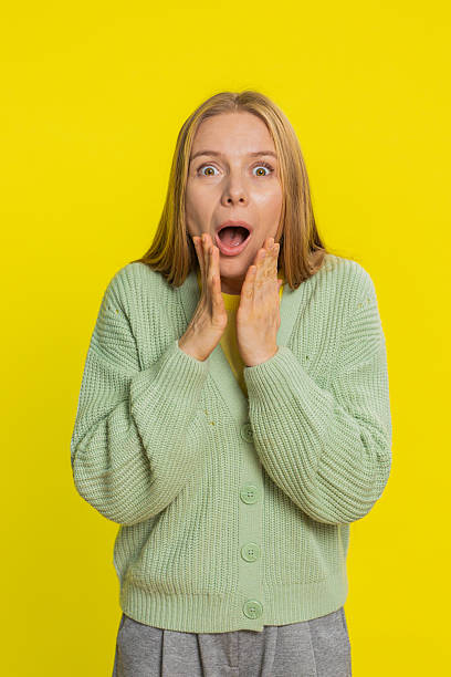 istock Excited amazed woman surprise looking at camera with big eyes shocked by sudden victory wow emotion 2223124708