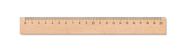 istock Wooden ruler 20 cm isolated on a white background. 2223125500