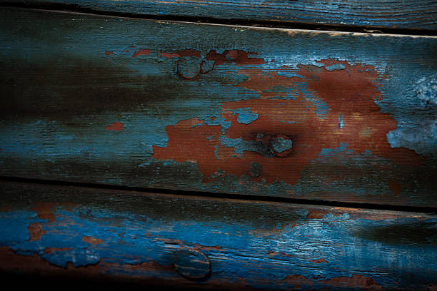 Wooden hull of a ship ages gracefully in Bothell, Washington, United States