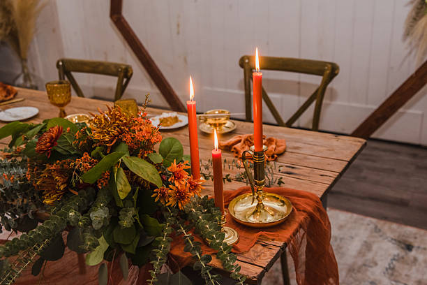 istock Vintage Fall Bride & Groom's Wedding Table Decor 2223143378
