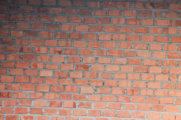 Big full frame background of detailed old red brick wall with copy space