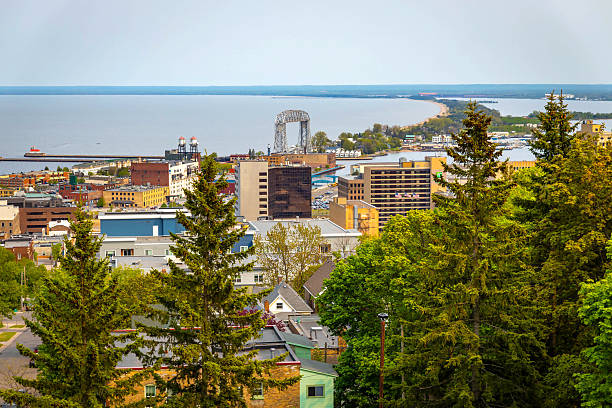 istock Aerial Cityscape and Lake Superior View in Duluth 2223149298