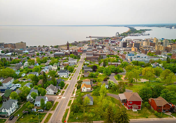 istock Aerial Cityscape and Lake Superior View in Duluth 2223149371