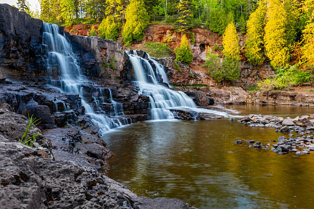 istock Gooseberry Falls Middle Falls Sunset 2223149737