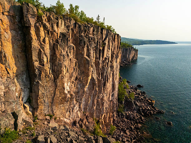 istock Palisade Head scenic cliffs aerial view at Lake Superior 2223150469