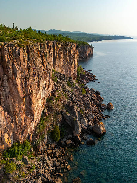 istock Palisade Head scenic cliffs aerial view at Lake Superior 2223150532