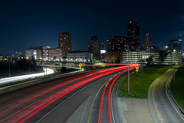 istock Panoramic night view of St Paul city from highway 2223153525