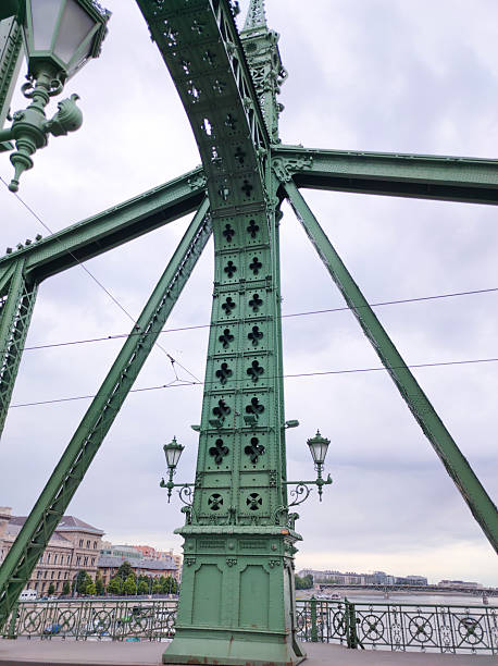 istock Liberty Bridge in Budapest at cloudy day - detail 2223160201