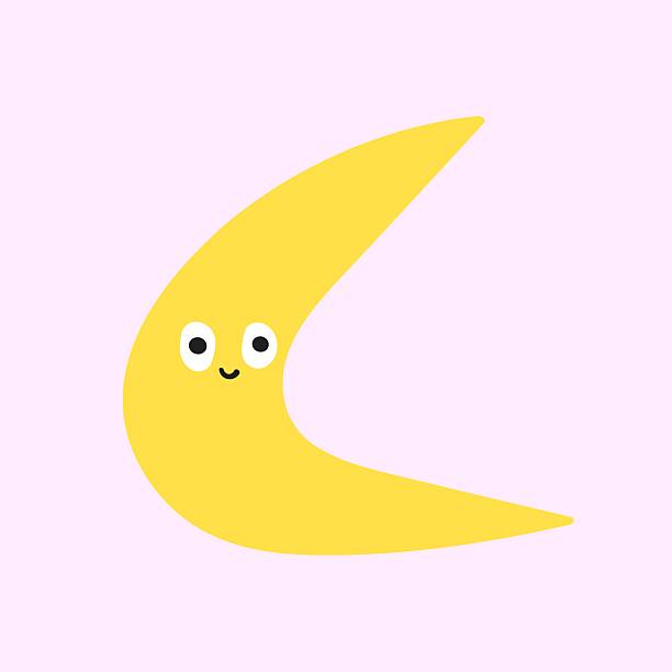istock Cute yellow moon. Vector design. Sticker, banner, T shirt design. 2223170577