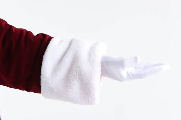 istock Santa Claus holding something on white background, closeup 2223173481
