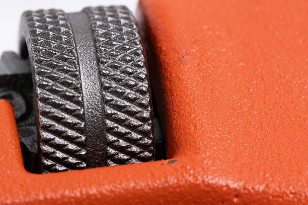 Closeup wrench element used to tighten nut