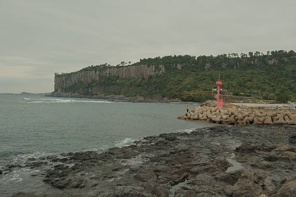Jeju Island, Seogwipo, South Korea - November 9, 2024: Sea view from Jeju Island, Seogwipo area