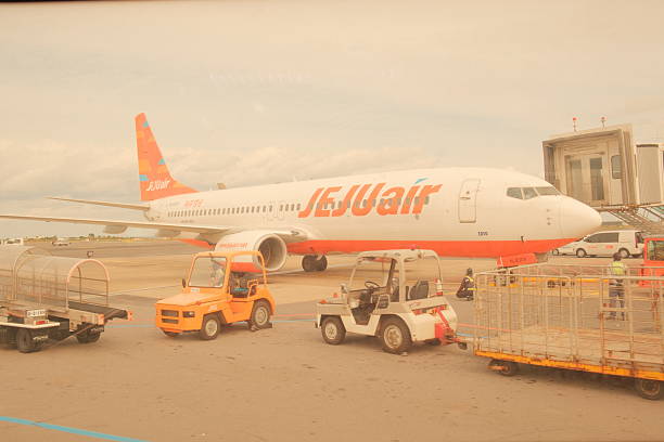 Jeju city, Jeju Island, South Korea - November 8, 2024: Airport on Jeju Island