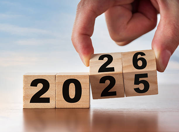 New Year's concept from 2025 to 2026.