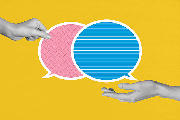 istock Sketch full image art collage of hand show bubble communication icon speech conversation talk phrase social media message 2223181770