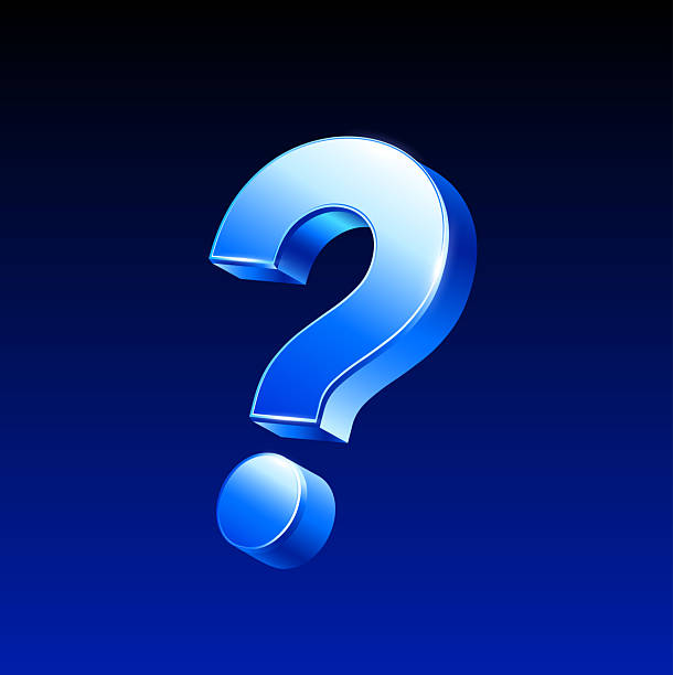 istock 3d question mark in shiny metal style, isolated on deep blue background. Question mark icon in 3d vector 2223184125