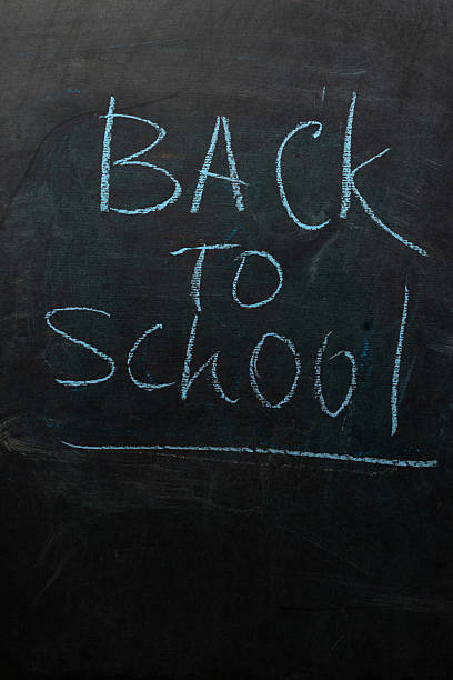 istock Back to School Message Written on a Chalkboard in a Classroom Setting 2223186210