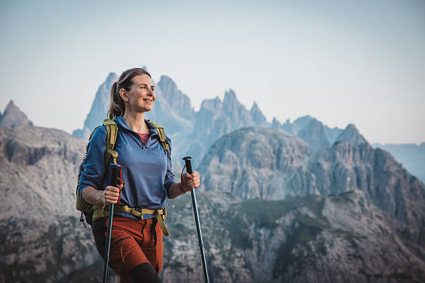 istock Woman hiking in the Dolomite 2223189271