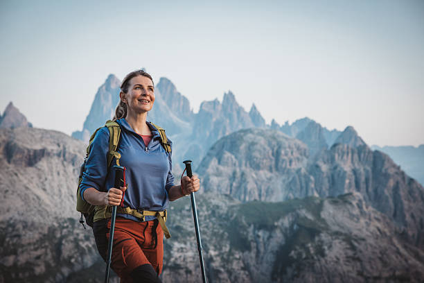 istock Woman hiking in the Dolomite 2223189279
