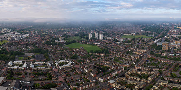 istock Manchester Suburban Aerial Panorama 2223193848