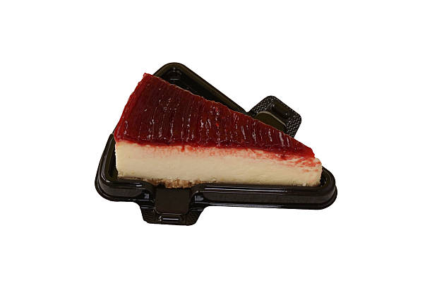 Raspberry Cheesecake Isolated on White Background