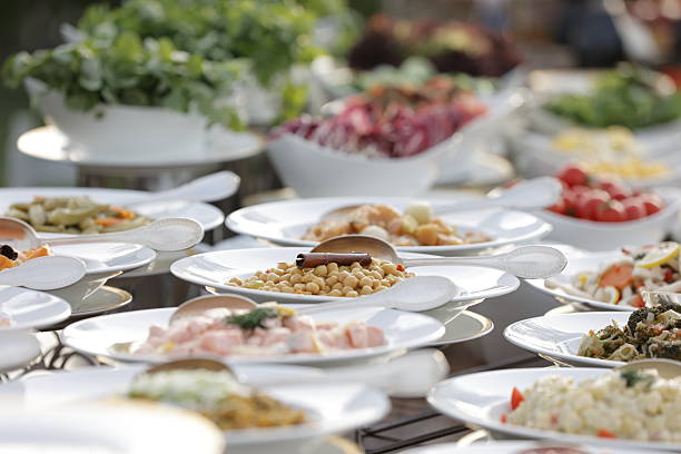 Mediterranean Meze & Appetizer Platter Stock Photo