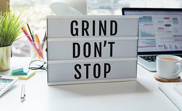istock Business motto with text Grind Don't Stop.Motivation and performance 2223209253