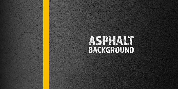 istock Asphalt road with yellow lane marking, concrete highway surface, texture. Street traffic line, road dividing strip. Pattern with grainy structure, grunge stone background. Vector illustration 2223213584