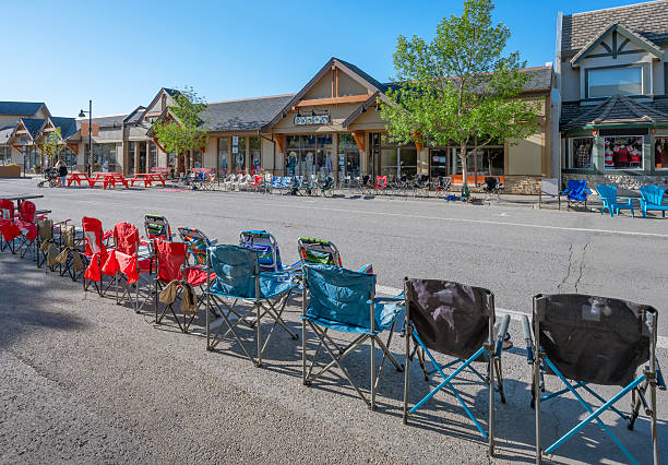 Chairs on the Canada Day Parade Route