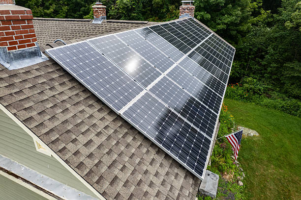 istock Full View of Solar-Powered Residential Roof 2223225090