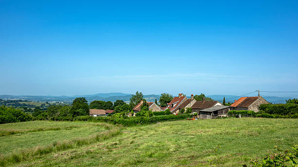 Landscape of the Morvan region around Mesvres in the Saône et Loire department