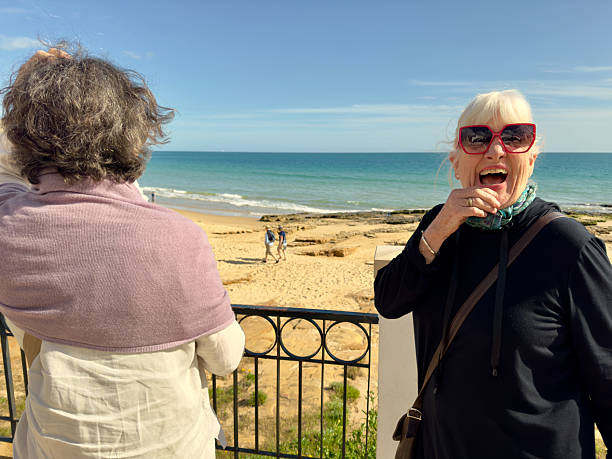 Senior women on vacation