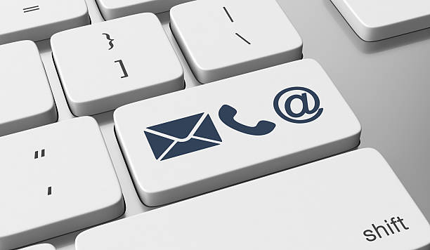 istock Contact icons on keyboard button 2223243844