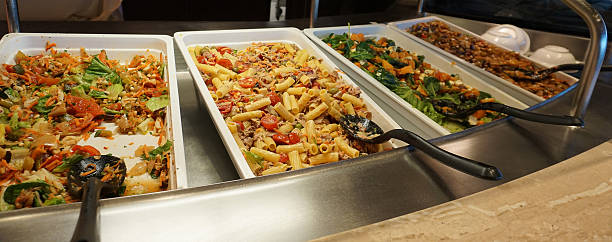 istock Dining Room Buffet aboard the luxury abstract cruise ship 2223246979
