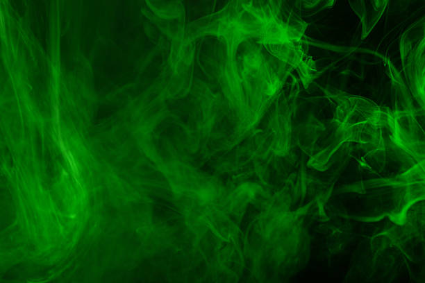istock Green steam on a black background. 2223248227