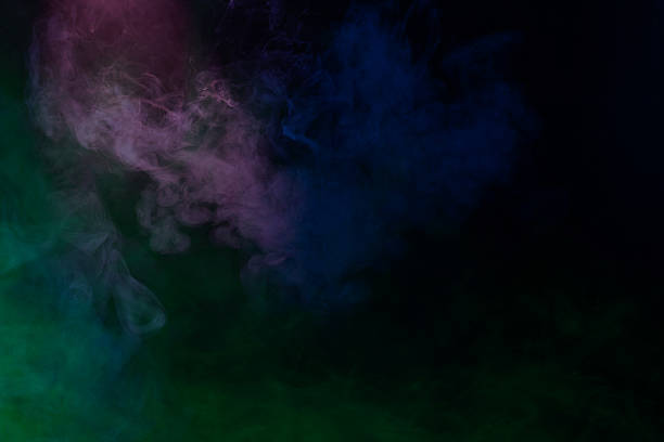 istock Green steam on a black background. 2223248228