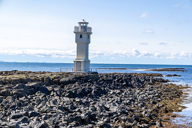 Arkranes Lighthouse in western Iceland with copy space.