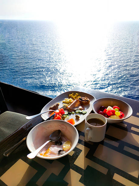 istock Dining Room Buffet aboard the abstract luxury cruise ship. 2223264903