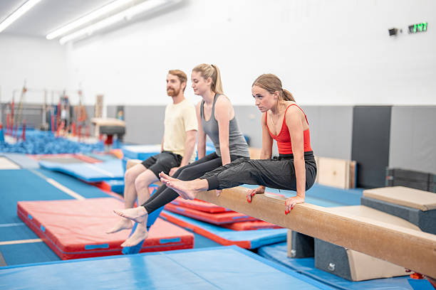 Portrait of a mid adult woman exercising in the gym