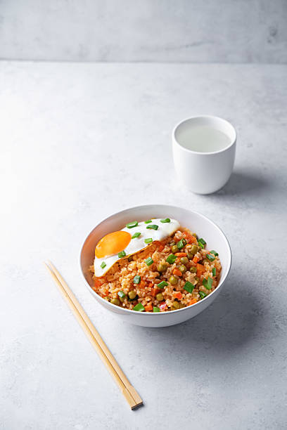 istock Vegetables fried rice with fried eggs, asian food 2223267434