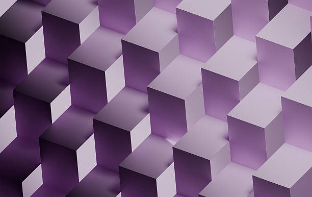 istock Contemporary Violet 3D Blocks Background - Geometric Purple Cubes with Depth and Shadow Effects for Modern Design Applications 2223272162
