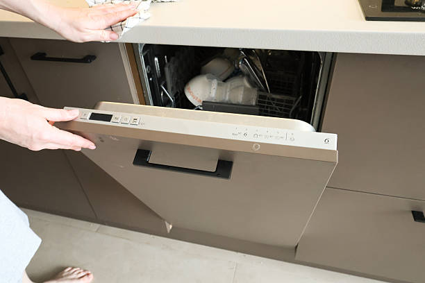 istock Woman Loading and Starting Dishwasher in Modern Kitchen 2223272683